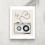 Love You – Affiche Rétro Cassette Audio