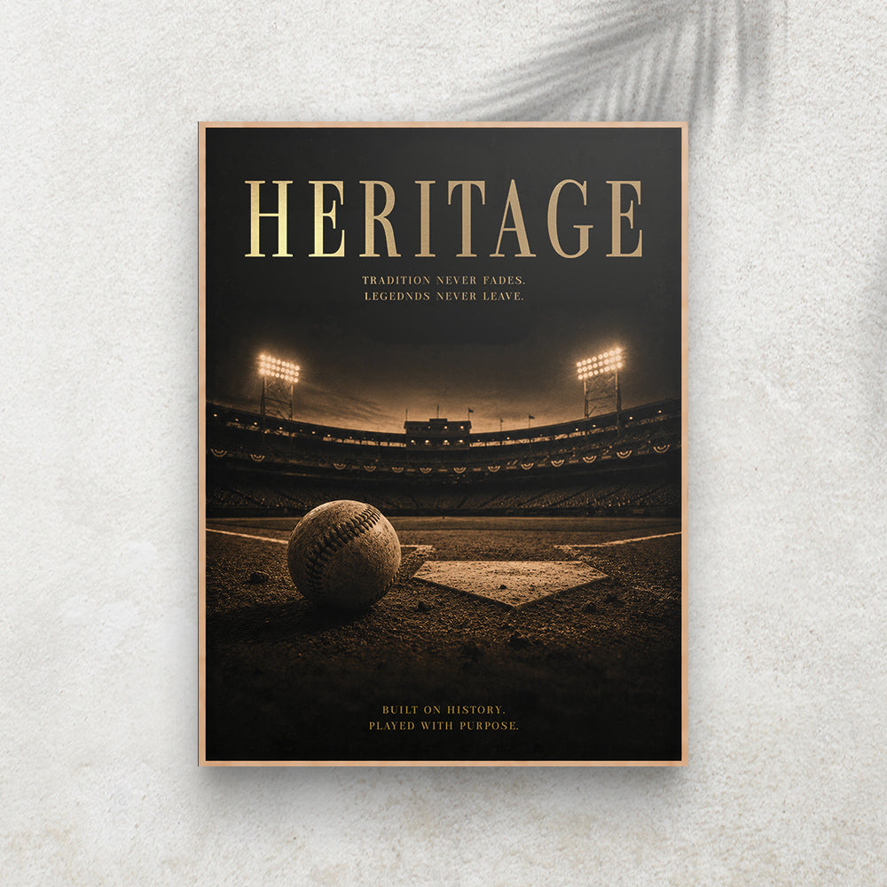 Heritage – Affiche Baseball Vintage Premium