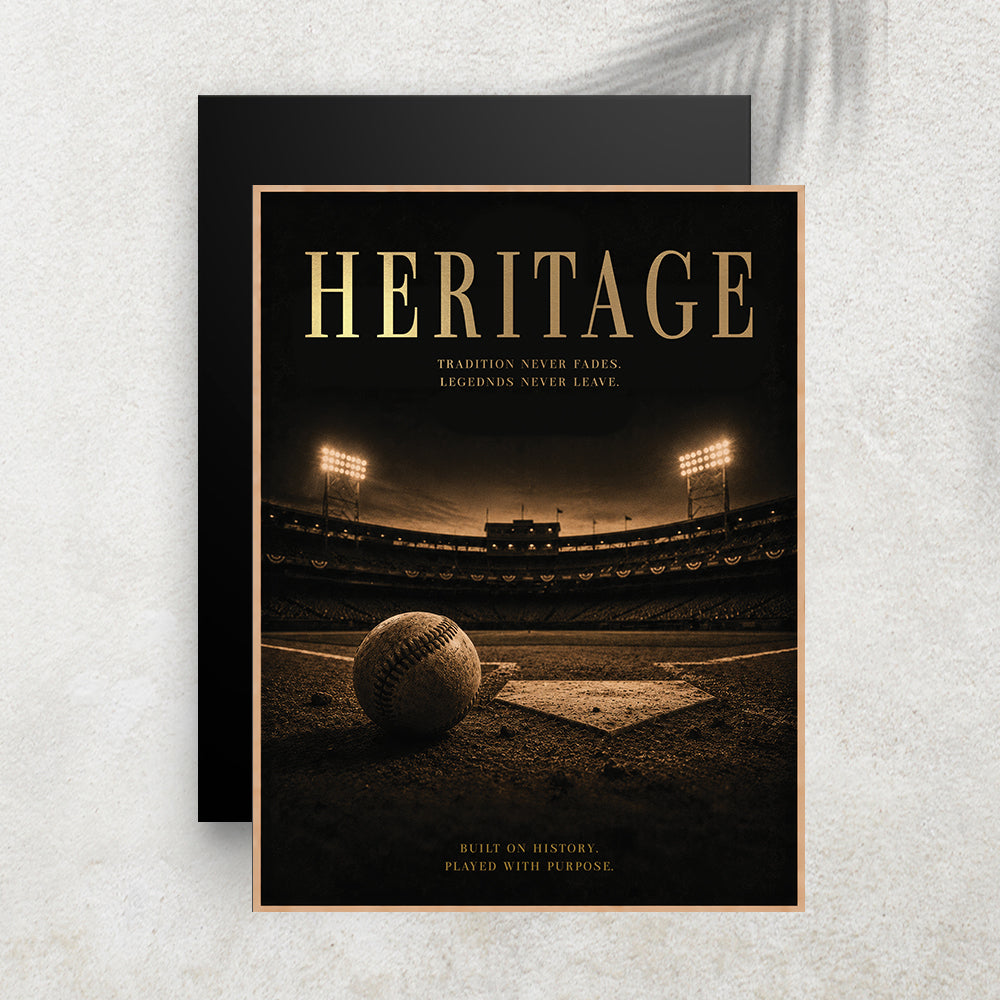 Heritage – Affiche Baseball Vintage Premium