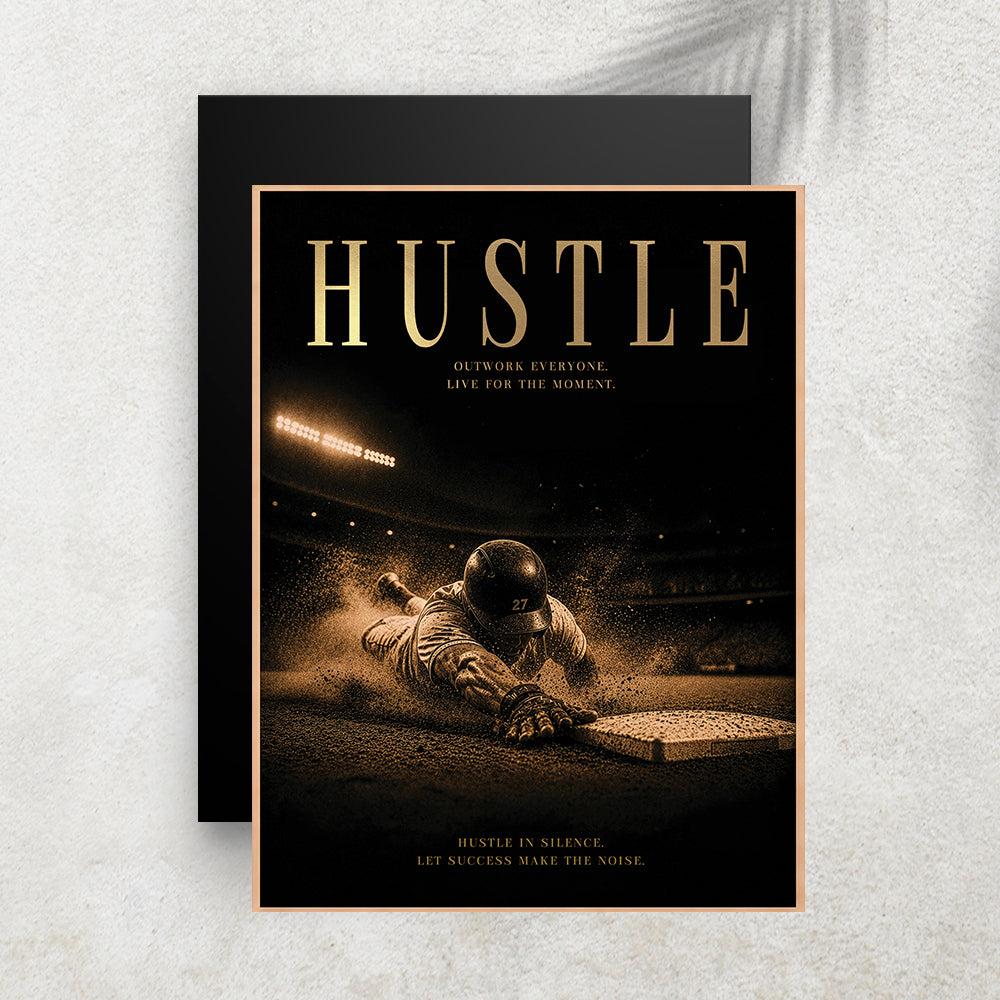Hustle – Affiche Baseball Vintage Premium
