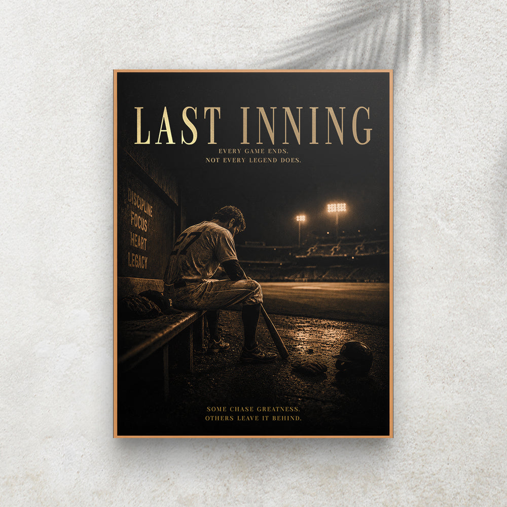 Last Inning – Affiche Baseball Vintage Premium