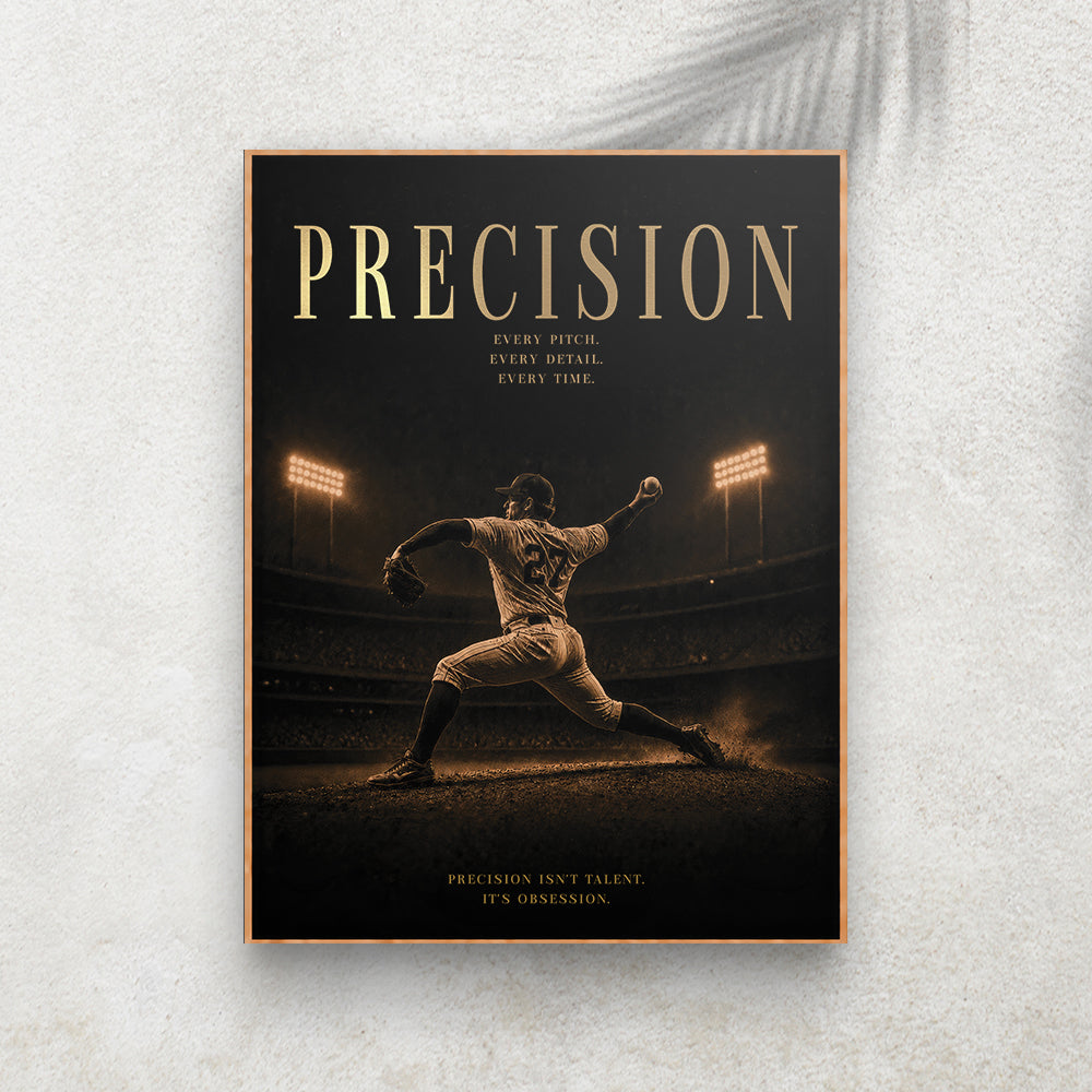 Precision – Affiche Baseball Vintage Premium