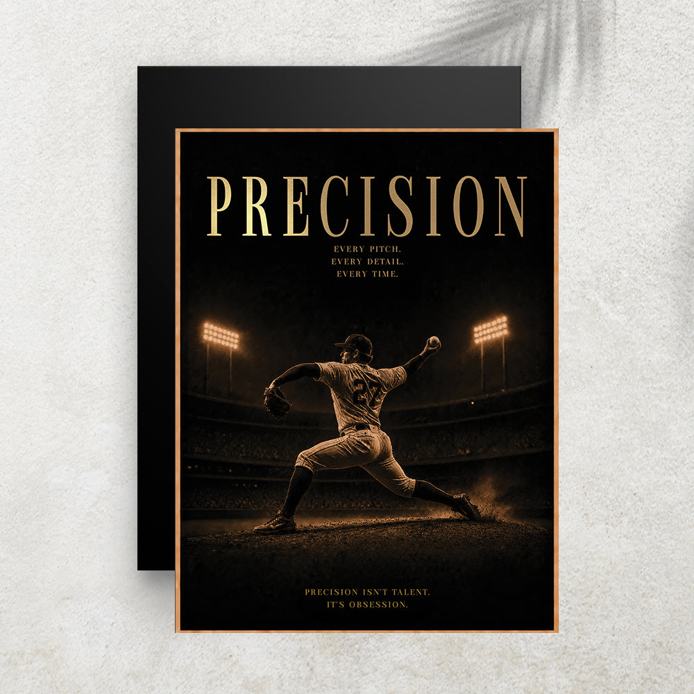 Precision – Affiche Baseball Vintage Premium
