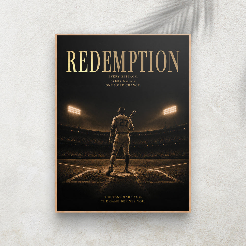Redemption – Affiche Baseball Vintage Premium