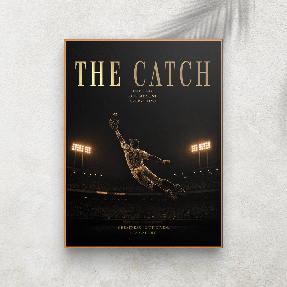 The Catch – Affiche Baseball Vintage Premium