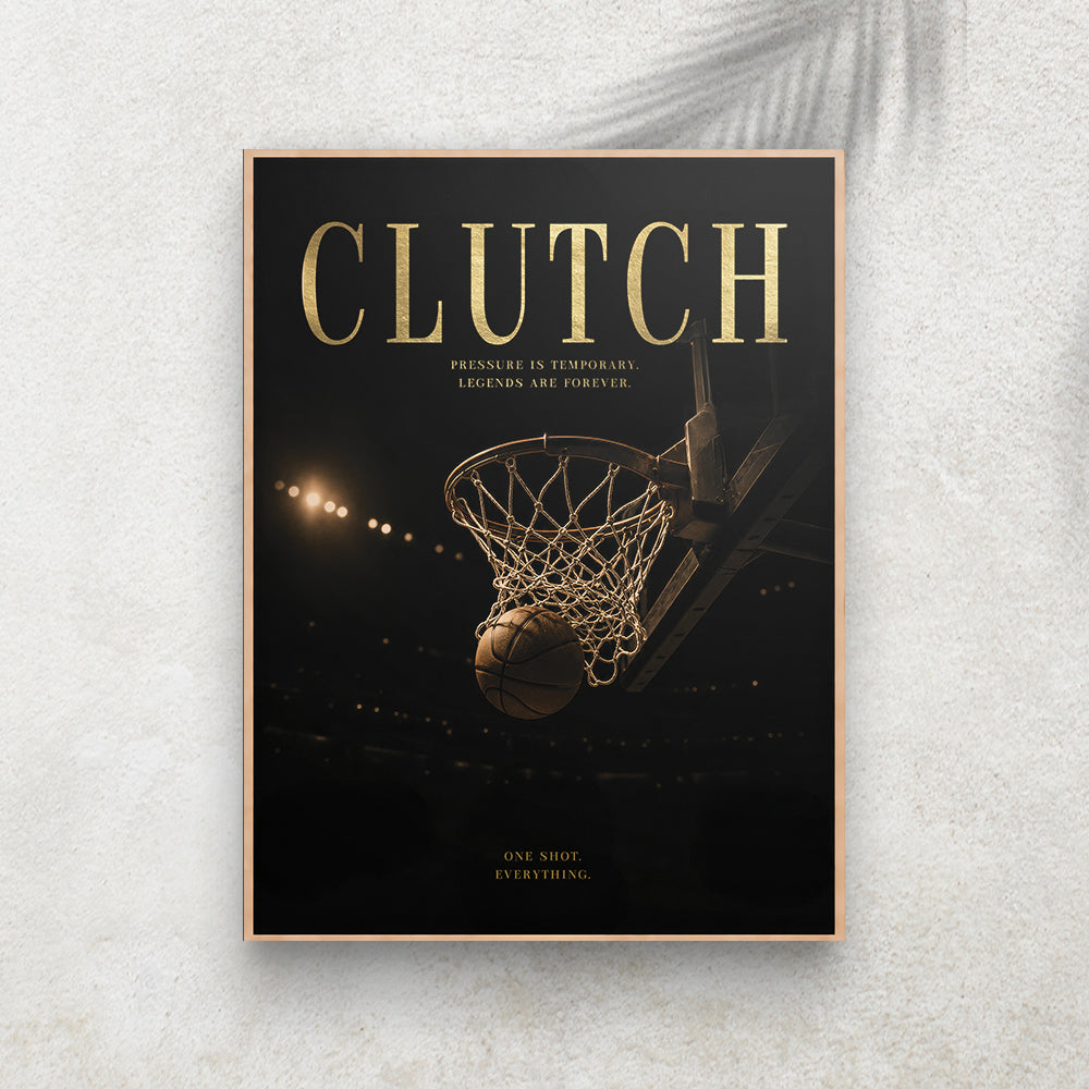 Clutch – Affiche Basketball Vintage Premium