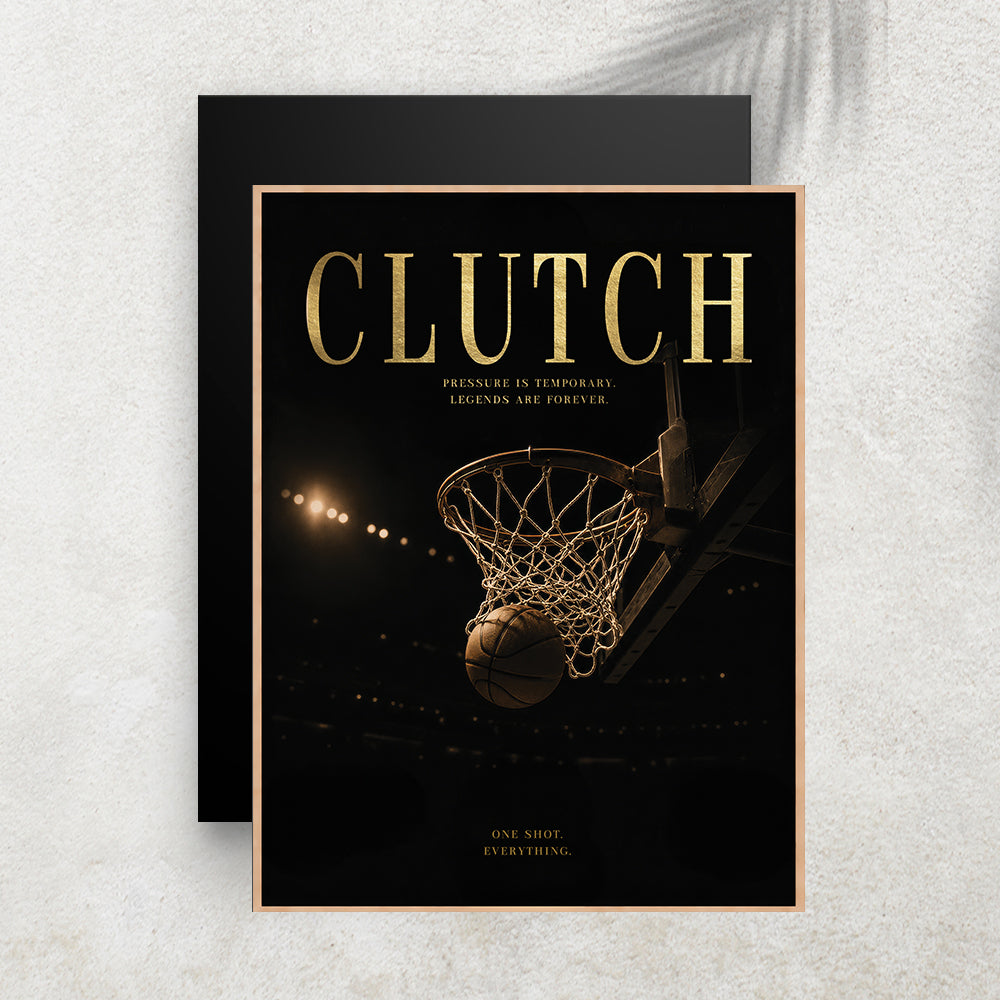 Clutch – Affiche Basketball Vintage Premium