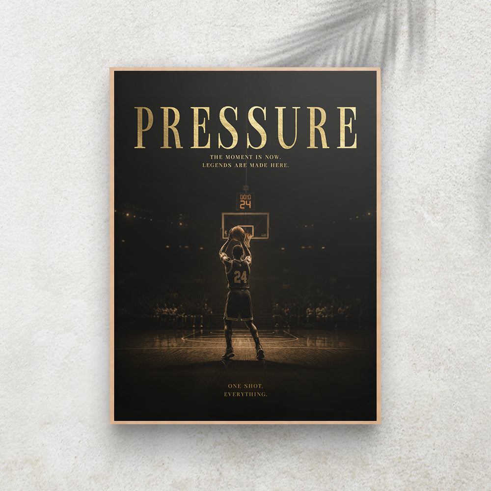 Pressure – Affiche Basketball Vintage Premium