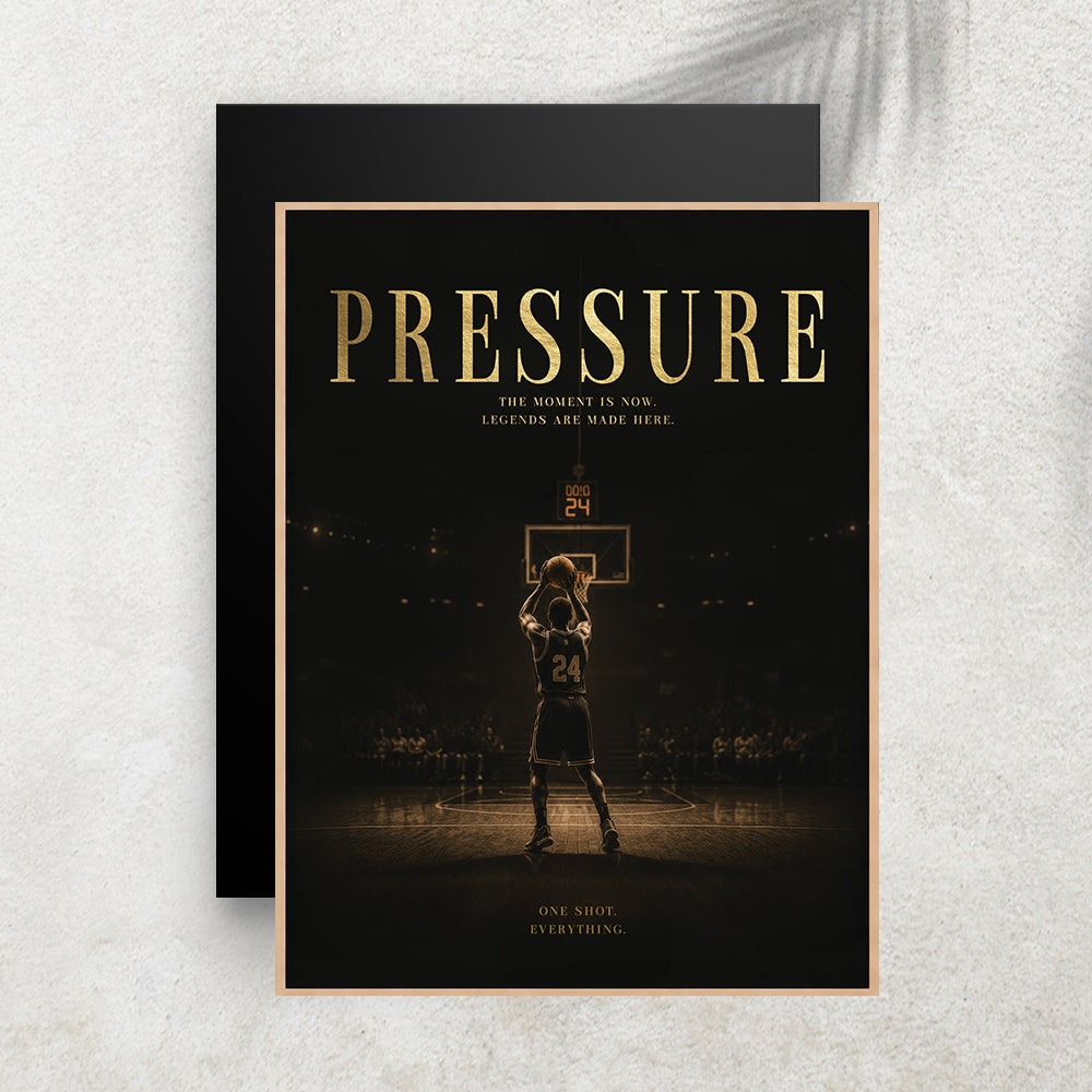 Pressure – Affiche Basketball Vintage Premium