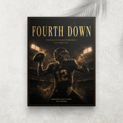 Fourth Down – Affiche Football Américain Vintage Premium