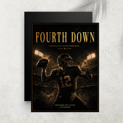 Fourth Down – Affiche Football Américain Vintage Premium