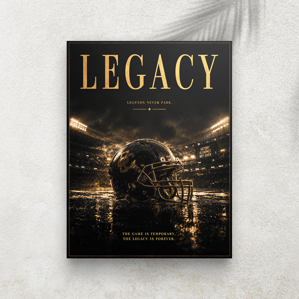 Legacy – Affiche Football Américain Vintage Premium