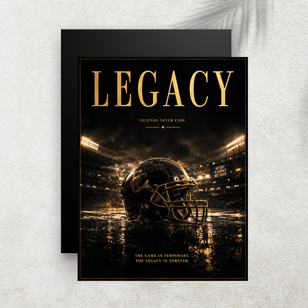 Legacy – Affiche Football Américain Vintage Premium