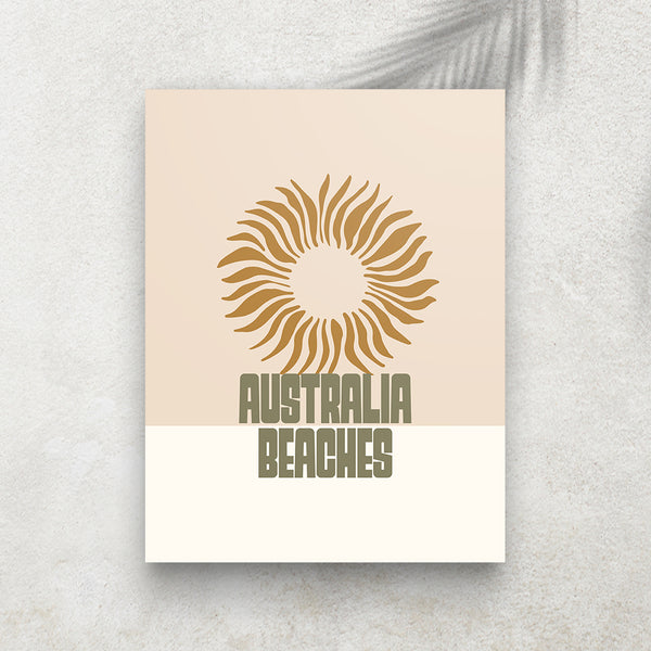 Australia Beaches – Affiche Minimaliste Vintage