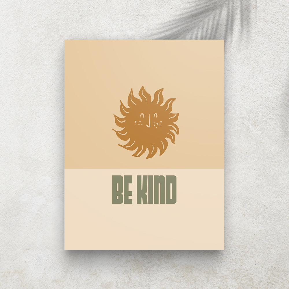 Be Kind – Affiche Minimaliste Bohème