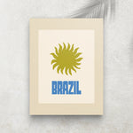 Brazil – Affiche Minimaliste Tropicale