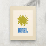 Brazil – Affiche Minimaliste Tropicale