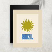 Brazil – Affiche Minimaliste Tropicale