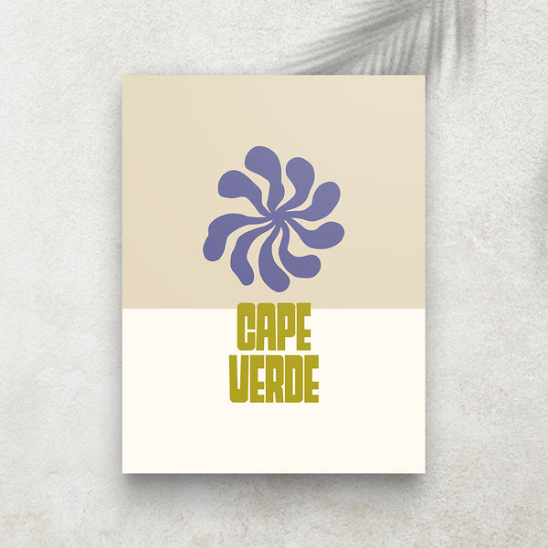 Cape Verde – Affiche Minimaliste Tropicale