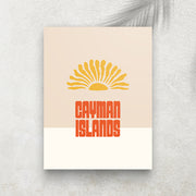 Cayman Islands – Affiche Minimaliste Tropicale