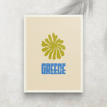 Greece – Affiche Minimaliste Méditerranéenne