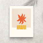 Hawaii – Affiche Minimaliste Tropicale