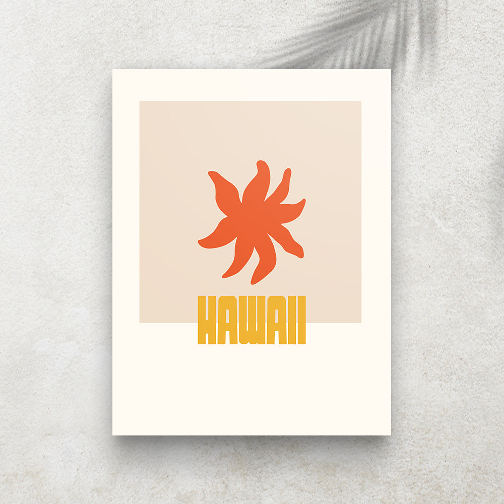 Hawaii – Affiche Minimaliste Tropicale