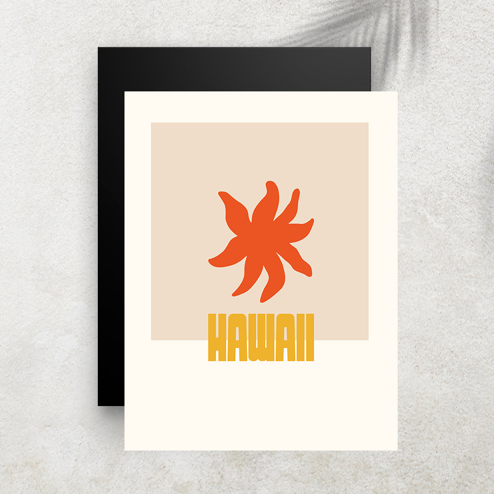 Hawaii – Affiche Minimaliste Tropicale