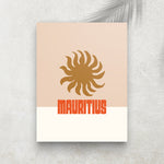 Mauritius – Affiche Minimaliste Tropicale