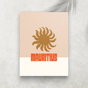 Mauritius – Affiche Minimaliste Tropicale