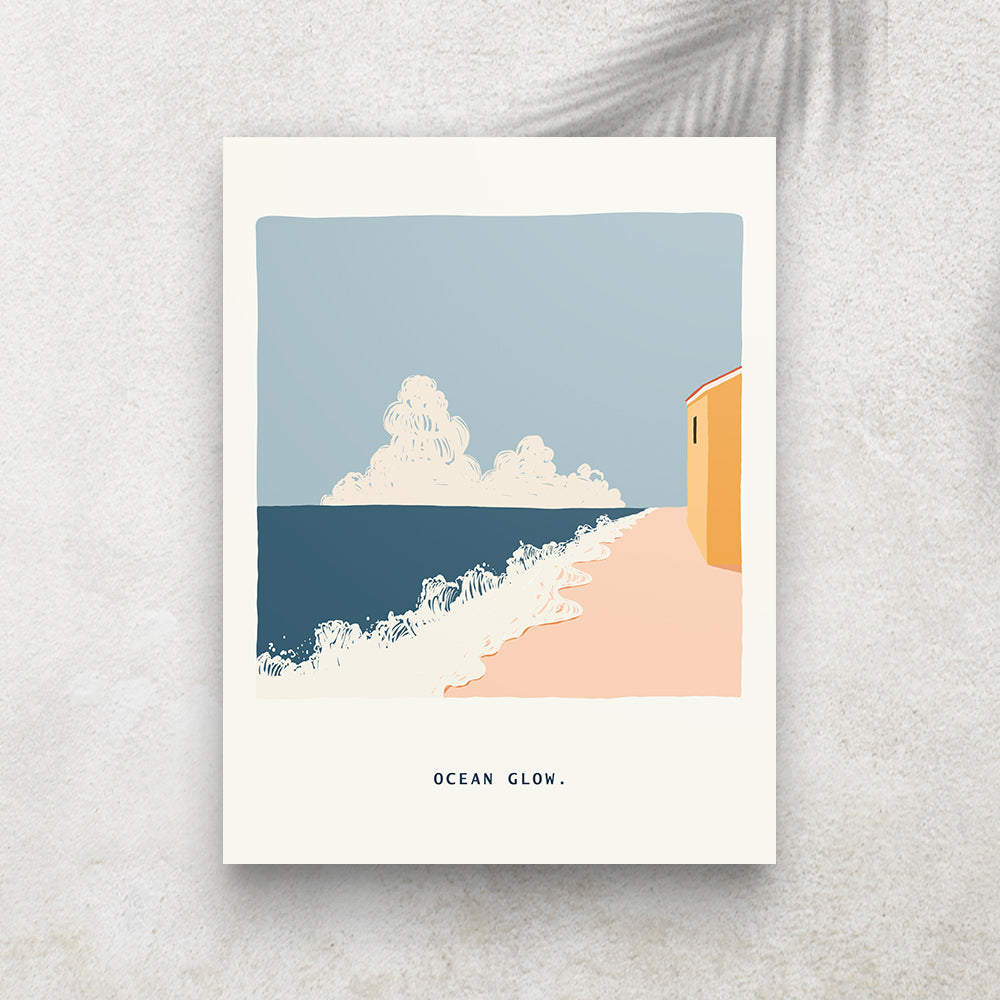 Ocean Glow – Affiche Minimaliste Bord de Mer