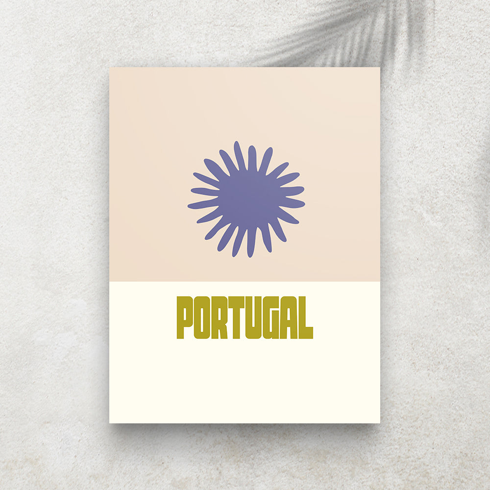 Portugal – Affiche Minimaliste Méditerranéenne