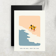 Ride The Wave – Affiche Minimaliste Surf & Ocean