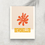 Seychelles – Affiche Minimaliste Tropicale