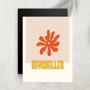 Seychelles – Affiche Minimaliste Tropicale