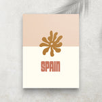 Spain – Affiche Minimaliste Méditerranéenne
