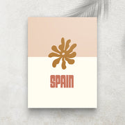 Spain – Affiche Minimaliste Méditerranéenne
