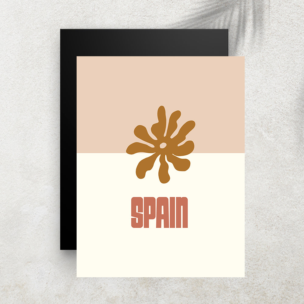 Spain – Affiche Minimaliste Méditerranéenne