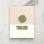 Thailand – Affiche Minimaliste Tropicale