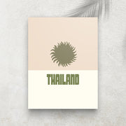 Thailand – Affiche Minimaliste Tropicale