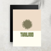 Thailand – Affiche Minimaliste Tropicale