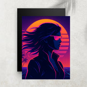 Neon Rider – Tableau Rétro Futuriste
