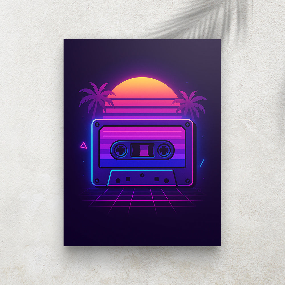 Neon Tape – Tableau Rétro Futuriste