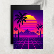 Sunset Neon – Tableau Rétro Futuriste