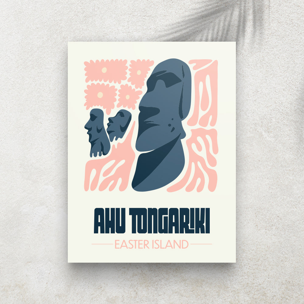 Ahu Tongariki – Affiche Minimaliste Voyage
