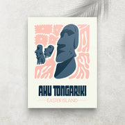 Ahu Tongariki – Affiche Minimaliste Voyage