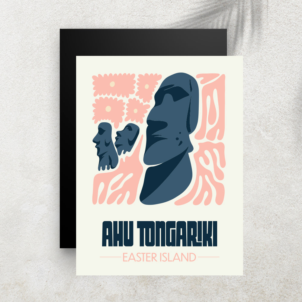 Ahu Tongariki – Affiche Minimaliste Voyage