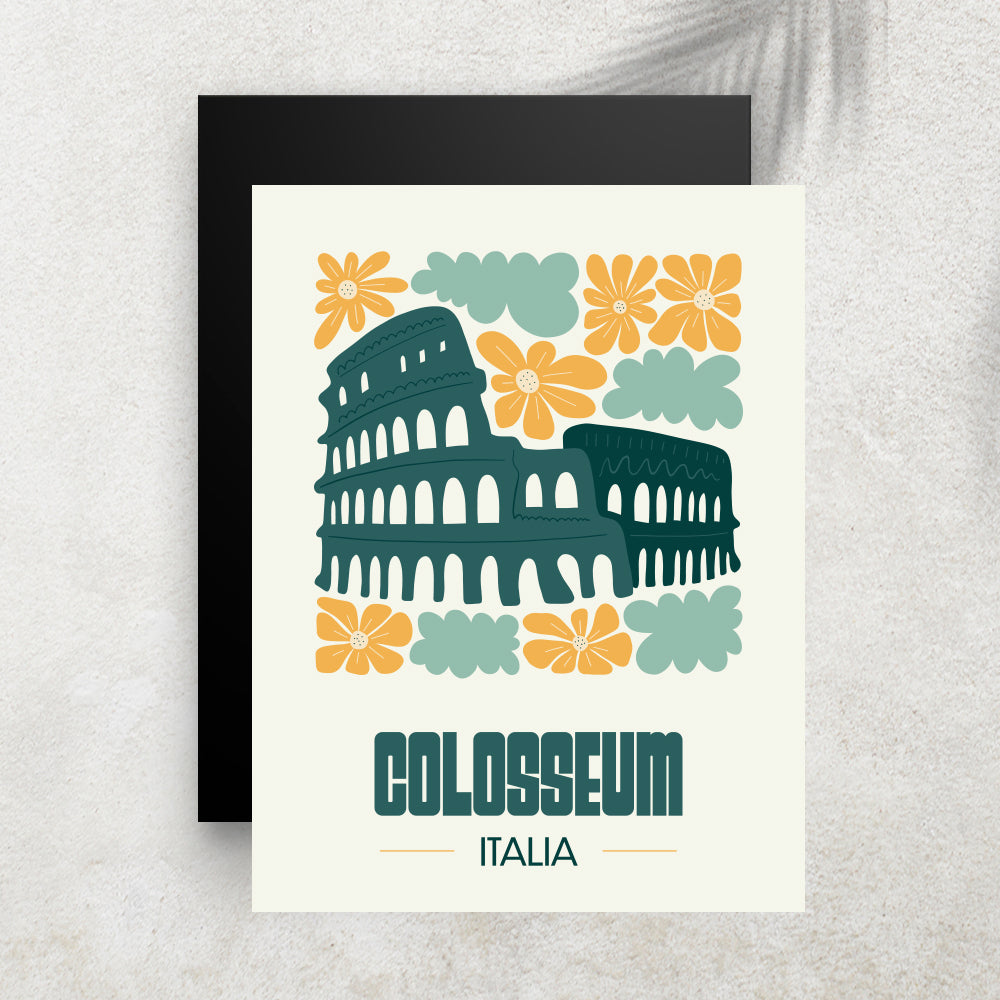 Colosseum Italia – Affiche Minimaliste Voyage