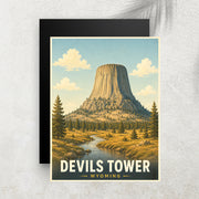 Devils Tower – Affiche Vintage Cinéma & Voyage