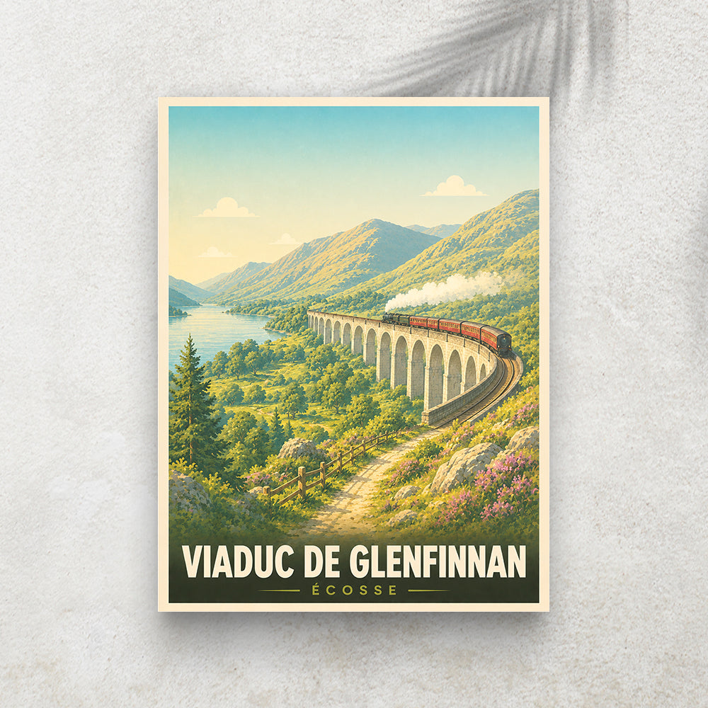 Viaduc de Glenfinnan – Affiche Vintage Cinéma & Voyage